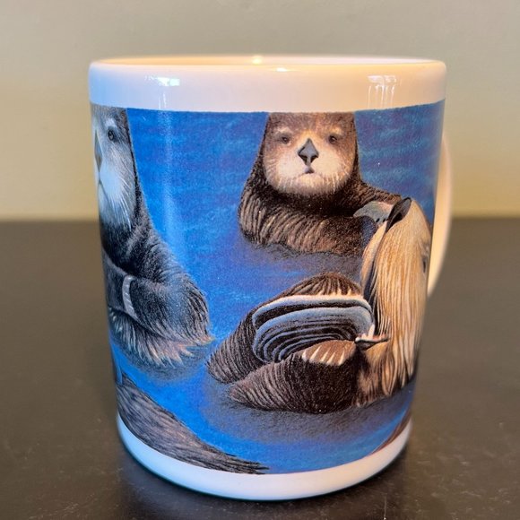 VINTAGE Otter Mug w/ Artwork by James Harter ~ Banana Appeal 1989 ~ Key Largo - Picture 3 of 9